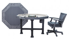 "The Urban" 3-in-1 Slate Bumper Pool Table w/ Card and Dining Top + 4 Chairs by Berner Billiards