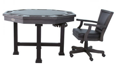 "The Urban" 3-in-1 Slate Bumper Pool Table w/ Card and Dining Top + 4 Chairs by Berner Billiards