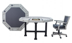 "The Urban" 3-in-1 Slate Bumper Pool Table w/ Card and Dining Top + 4 Chairs by Berner Billiards