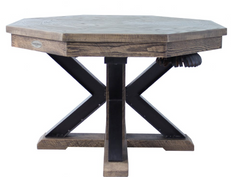 "The Weathered" 3-in-1 Slate Bumper Pool Table w/ Card and Dining Top + 4 Chairs by Berner Billiards